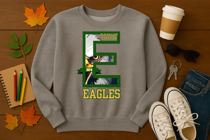 Frame Letter E Eagles