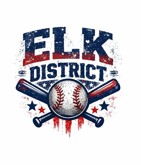 Elk District crossed bat baseball
