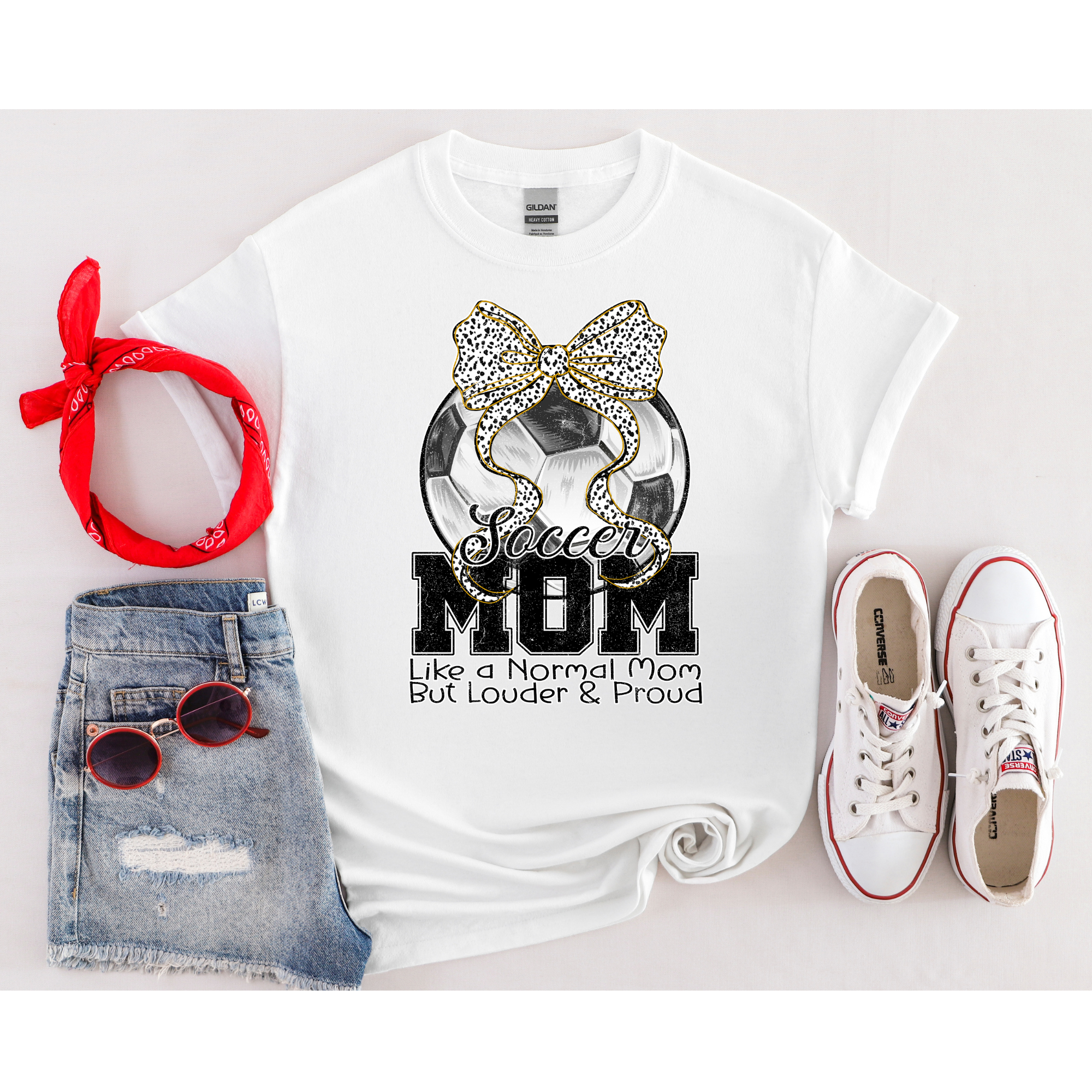 Soccer mom ball and bow