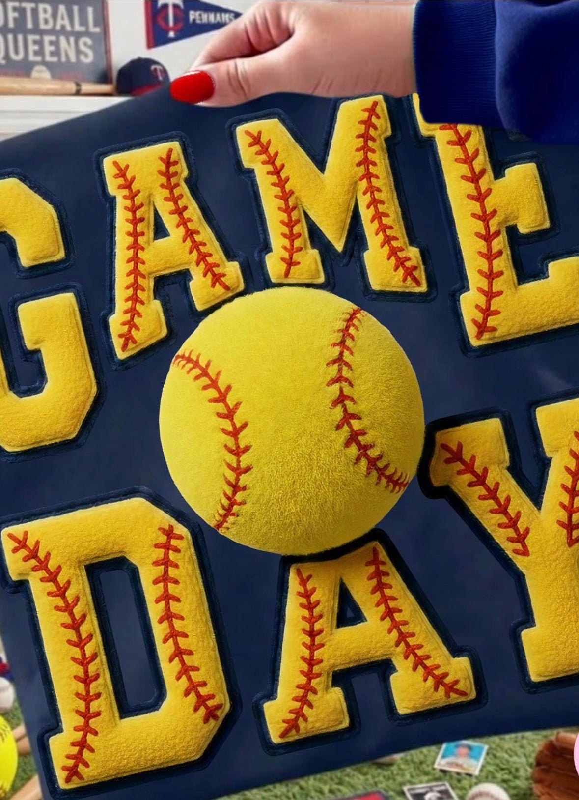 Game day faux yarn