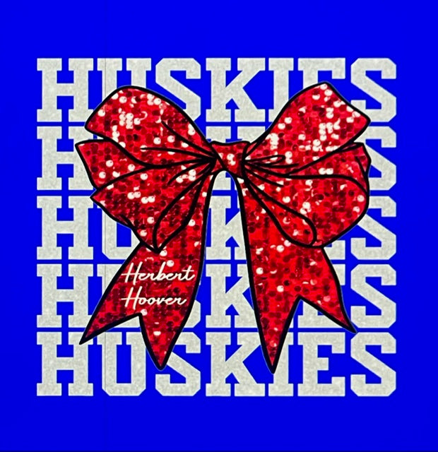 Huskies Coquette Glitter Bow